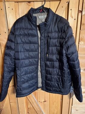 Reaction Kenneth Cole Men's Quilted Puffer Jacket - Dark Blue